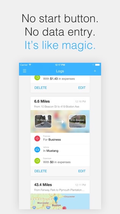 magical miles automatic mileage log and auto mile tracker for
