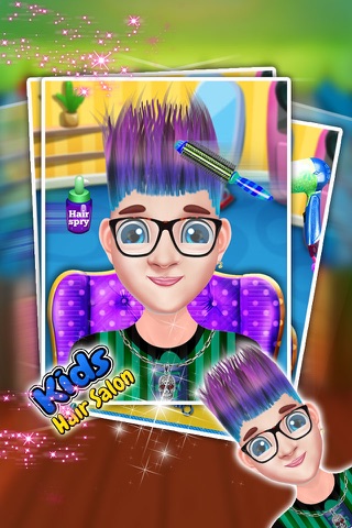 Kids hair Salon makeover and Dress up - barber shop - famous hair style game screenshot 2