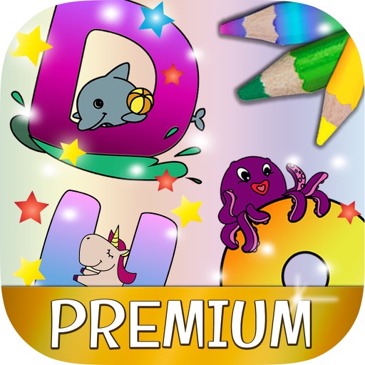 ABC learning English (alphabet painting educational game of animals) - Premium icon