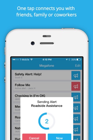 Megafone - Alert-based group messaging and location sharing screenshot 3