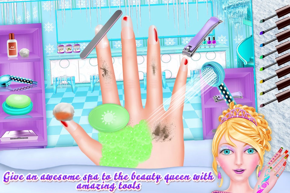 Ice Princess Nail Salon Girls Games screenshot 4