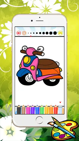 Game screenshot Motorcycle Coloring Book For Kids - Games Drawing and Painting For learning apk