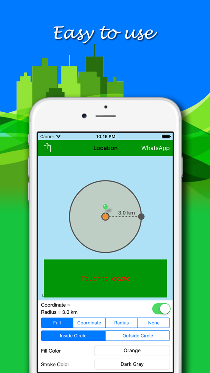Locate Coordinates for WhatsApp