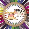 kids Farm Animals - Coloring A Farm Animal Learning Book for Kids