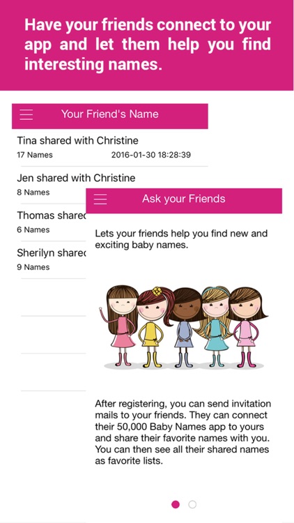 50,000 Baby Names - Connect Your Friends and Let Them Share Their Favorite Names with You