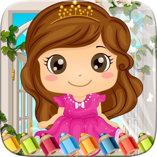 My Little Princess Coloring Book Pages - Amazing Paint and Draw Doodle For Kids Game Icon