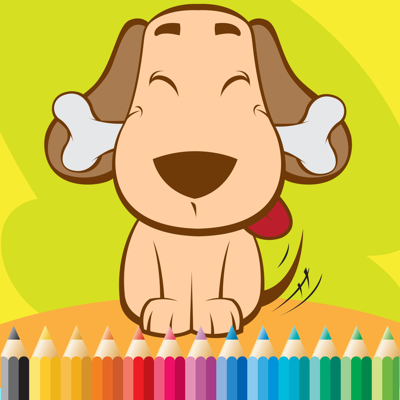 Perro Libro para colorear para niños: Dibujo y Página para colorear juegos gratis para la habilidad de aprendizaje