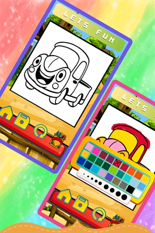 Kids Vehicle Coloring Book Cars coloring Pages Set screenshot 4