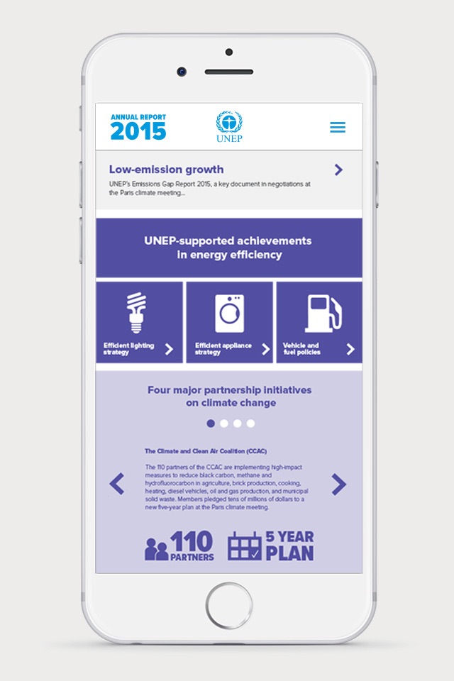 UNEP Annual Report 2015 screenshot 4