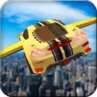 Flying Car Driving Simulator Free: Extreme Muscle Car - Airplane