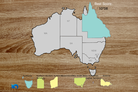 Australia Map Master Lite - audio learning, puzzle game and test screenshot 2