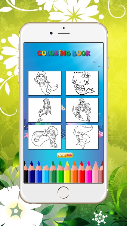 Mermaid Coloring Book For Girls: Learn to color and draw a Mermaid, Free games for children