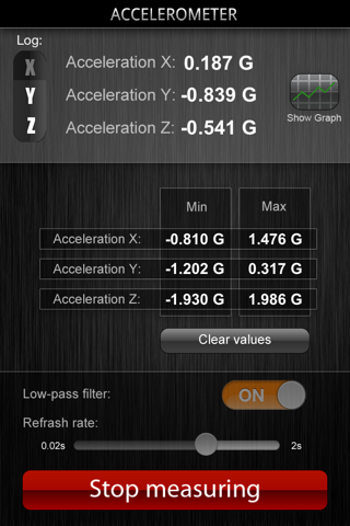 Accelerometer screenshot 2