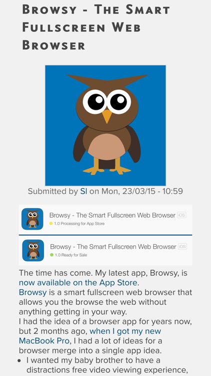 Browsy - The Smart Fullscreen Web Browser and Website Markdownifier