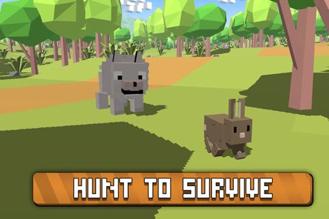 Blocky Wolf Simulator 3D screenshot 3