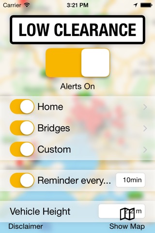 Low Clearance - Alerts for overhead collisions with your vehicle. screenshot 2