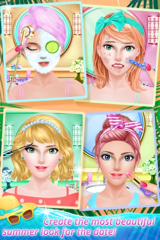Summer First Date Salon - Romantic Love Story: SPA, Makeup & Dressup Makeover Game screenshot 3