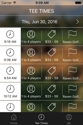 Raven Golf Club Tee Times screenshot 2