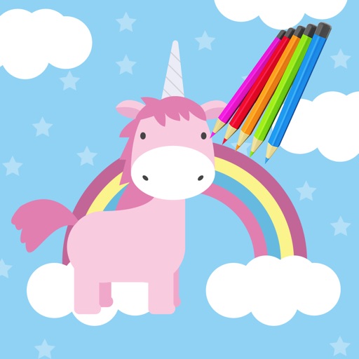 Kids Coloring Book Unicorn  - Educational Learning Games For Kids And Toddler Icon