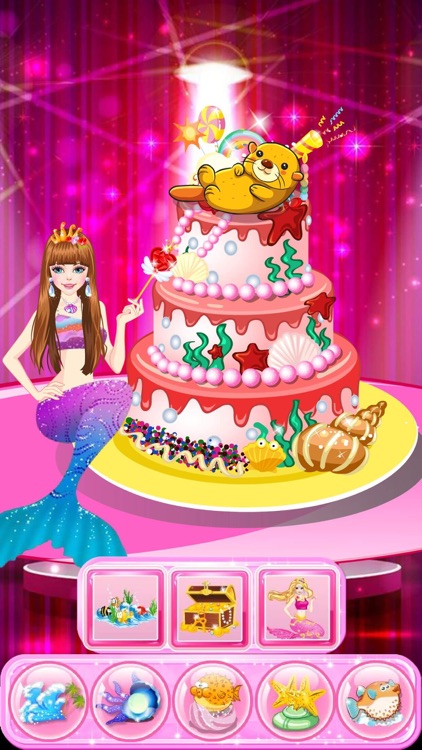 Mermaid Cake – Fashion Salon & Dessert Design Game screenshot-4