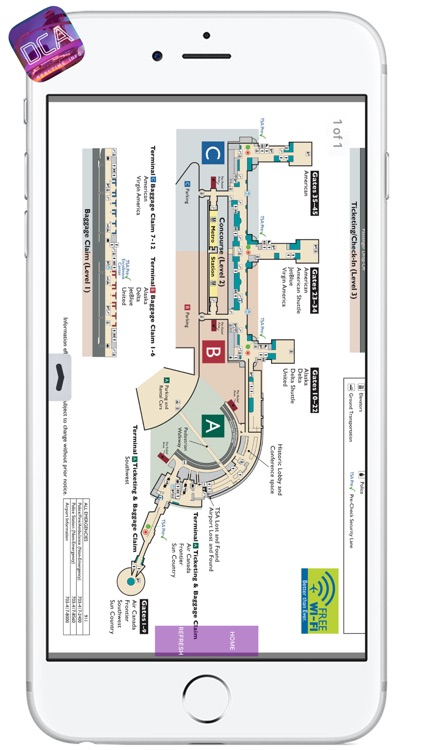 DCA AIRPORT - Realtime, Map, More - RONALD REAGAN WASHINGTON NATIONAL AIRPORT screenshot-3