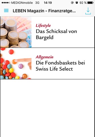 Swiss Life Select LEBEN Magazin screenshot 2
