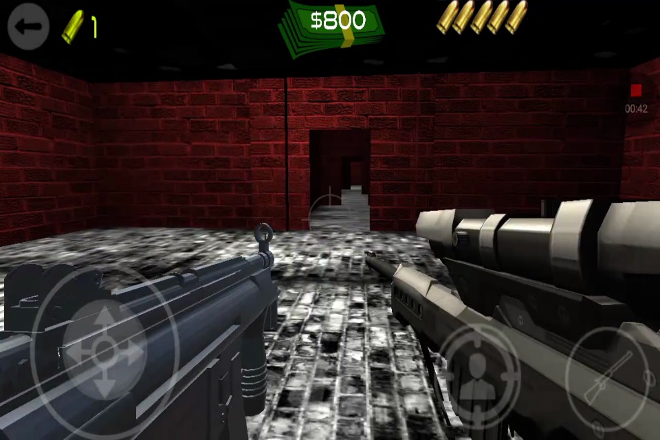 Escape the Dark Corridors Machine Gun Kill (an fps zombie sniper headshot game) screenshot 3