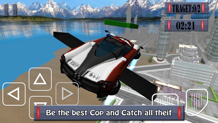 Flying Police Car - Police Chase Mafia Criminal Driver screenshot-3