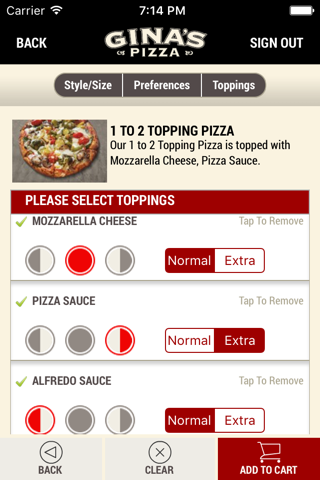 Gina’s Pizza screenshot 4