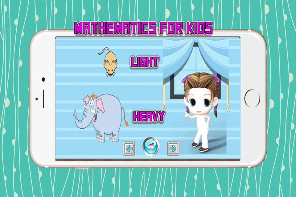 Preschool Mathematics  : Learn Heavy - Light and Shapes early education games for preschool curriculum screenshot 4