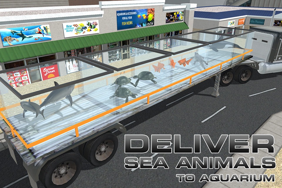 3D Transporter Truck Sea Animal – Ultimate driving & parking simulator game screenshot 2