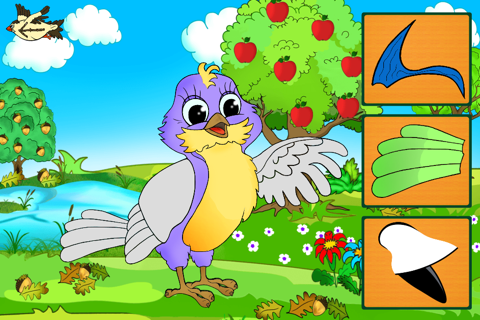 Wesołe zwierzęta - edukacyjne gry układanki,dzieci - náhled