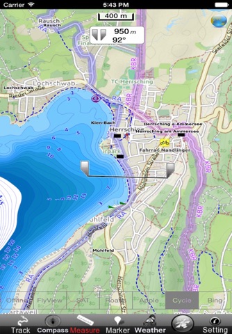 Ammersee GPS Navi Karte für bootfahren angeln und segeln screenshot 2