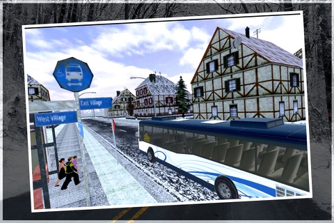 Snow Bus Driver Simulator 3D screenshot 4