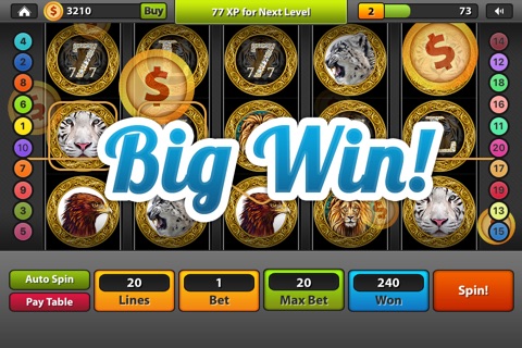 Big cats slots & Casino lion vegas spin screenshot 2