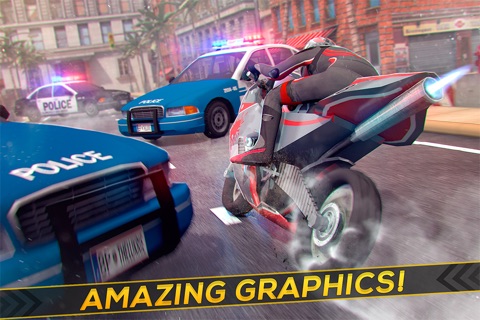 Extreme Motor Bike Cops Escape Racing Game For Free screenshot 2