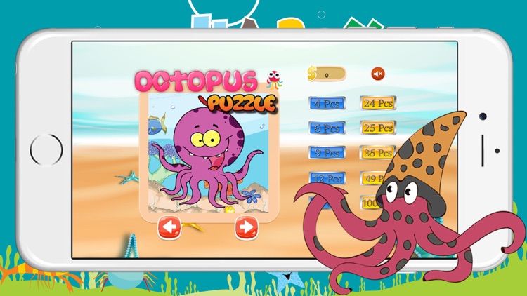 Octopus Marine Animal Puzzles Jigsaw Matching Diversion Games For Kid's And Toddler Kindergarten