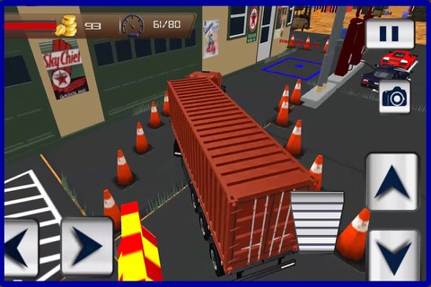 Trucker Parking Reborn 2016 - realistic 18 wheeler Truck Trailer Driving Mania Game screenshot 2