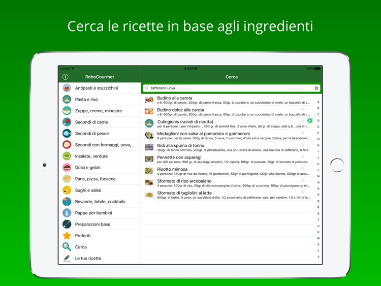 RoboGourmet: Ricette Bimby per iPad