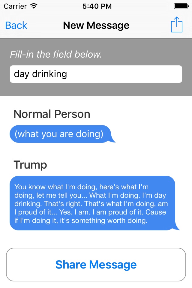 Trumpify - Text like Trump screenshot 2