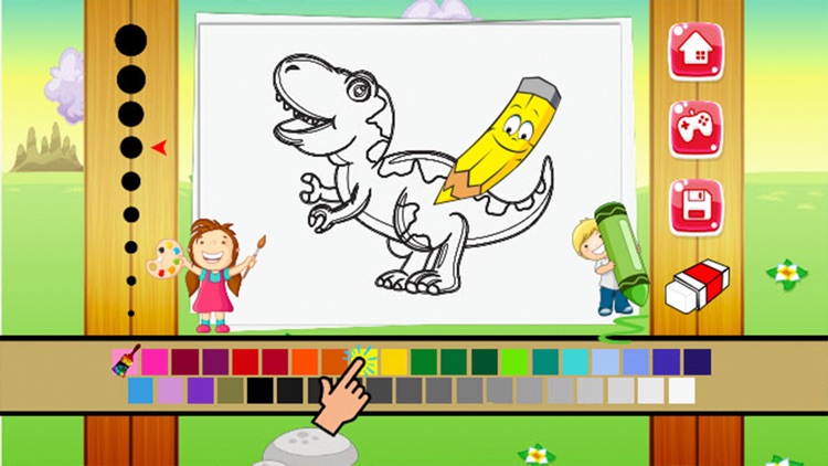 Dinosaur Coloring Book - Dino drawing and painting for kids games