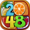 2048 + UNDO Number Puzzle Games “ Fruits and Berries Edition ”