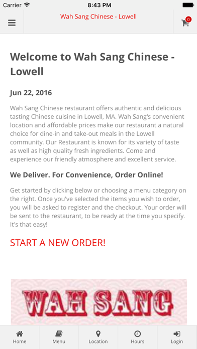 How to cancel & delete Wah Sang Chinese - Lowell Online Ordering from iphone & ipad 1