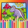 Free Kids Coloring Book - Paint Cute Dinosaurs