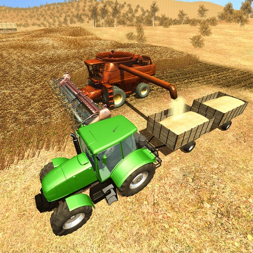 Farm Town Harvesting Tractor Driver icon
