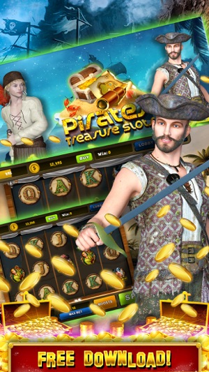 Pirates Treasure Slots Machines: Casino Free Mega Slot Tourn(圖2)-速報App