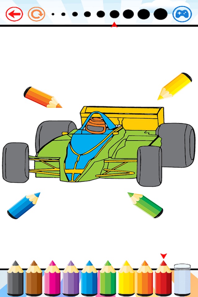 赛车运动图画书 - 绘画车辆游戏高清，都在1系列免费为儿童 screenshot 4