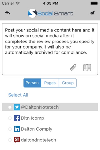 Social Smart Social Media Engagement, Research and Compliance screenshot 2