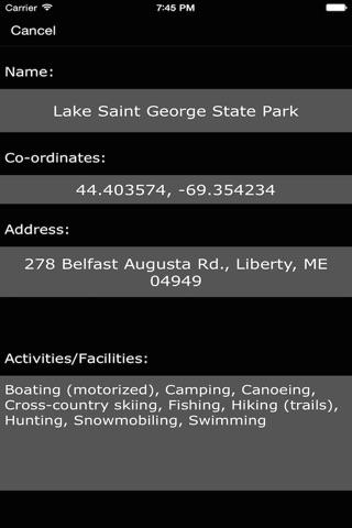 Maine State Parks map! screenshot 3