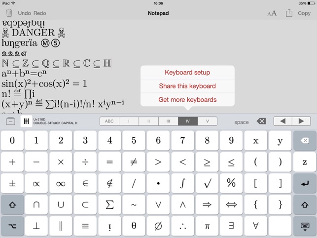 Unicode Pad En App Store